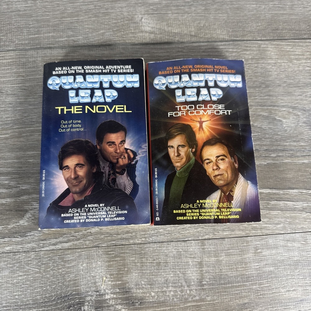 Quantum Leap lot by Ashley McConnell The Novel, Too Close For Comfort PB Books